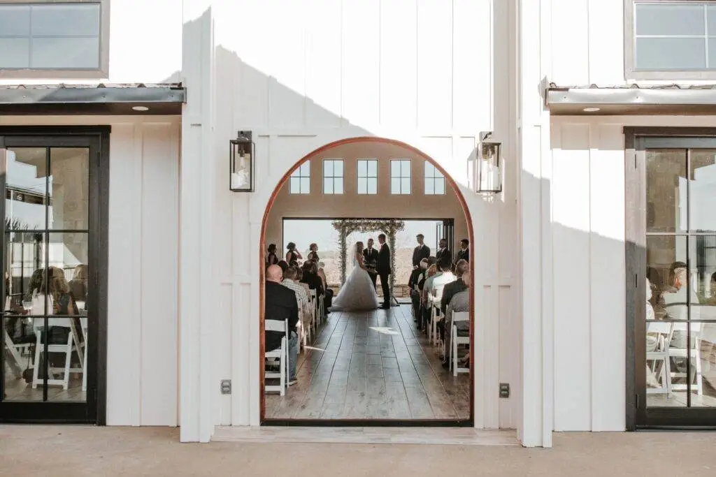 Chapel at El Cerrito white wall black window frame