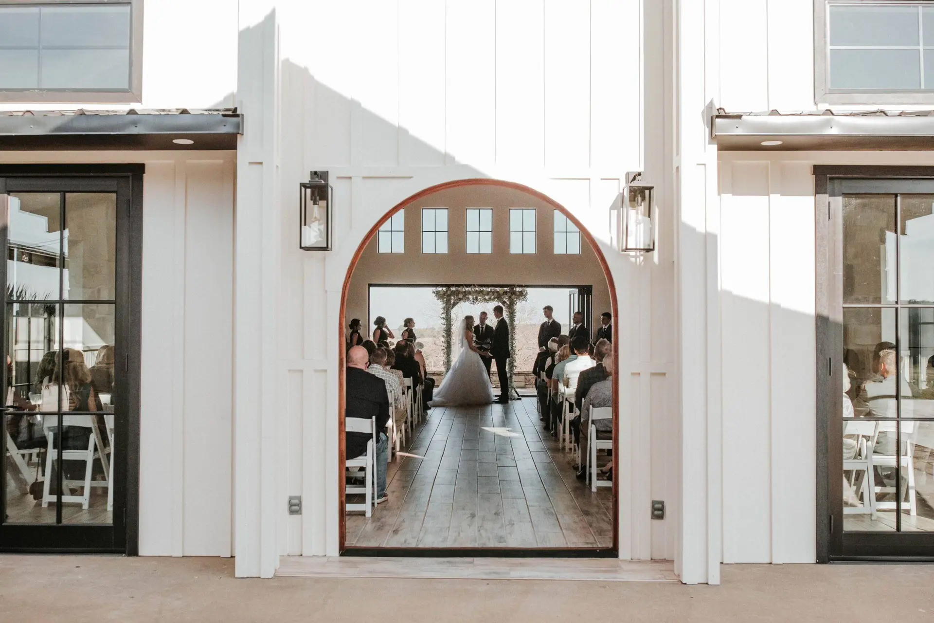 Chapel at El Cerrito white wall black window frame
